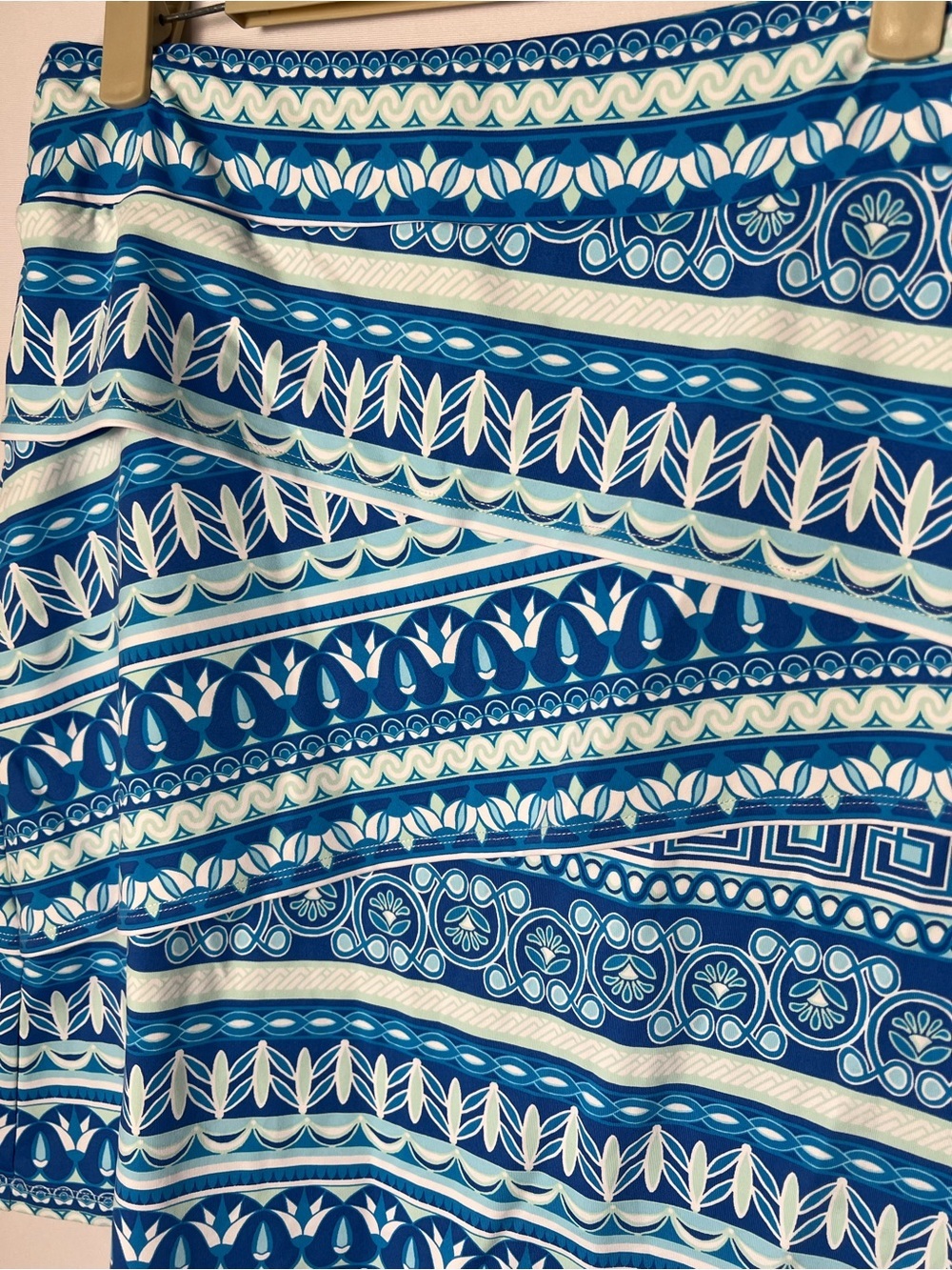 J McLaughlin Catalina Cloth Nicola Tiered Skirt Womens Size XS Blue White Print - Picture 2 of 7